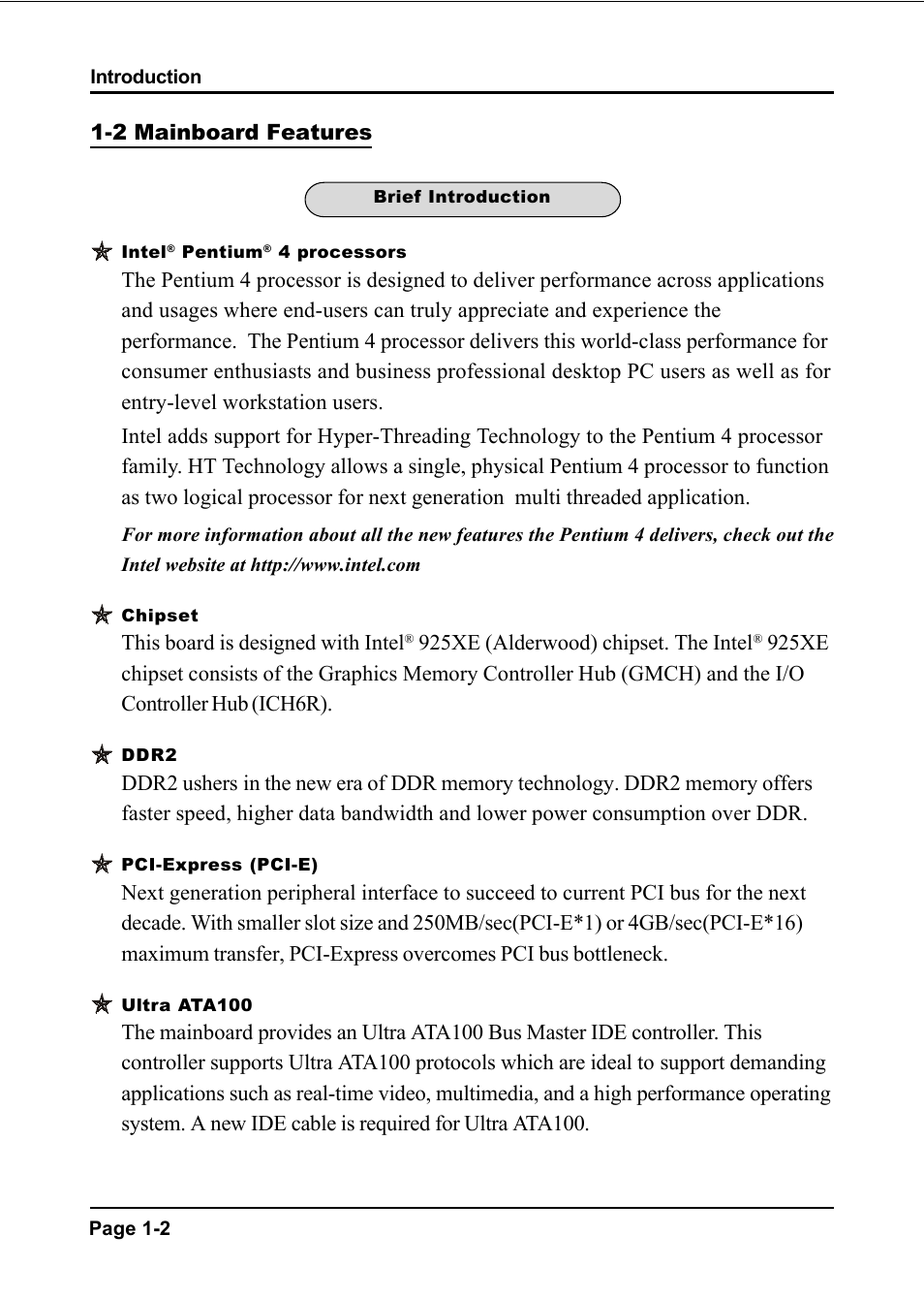 Intel I925XE User Manual | Page 8 / 82