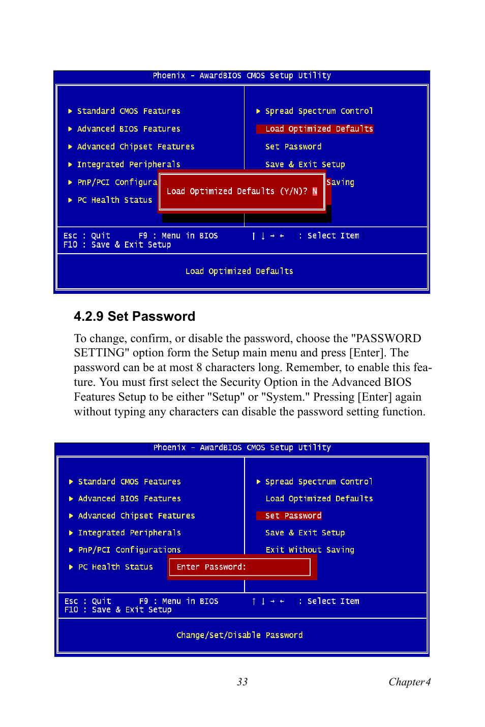 9 set password, Set password | Intel 3U Compact PCI User Manual | Page 39 / 50