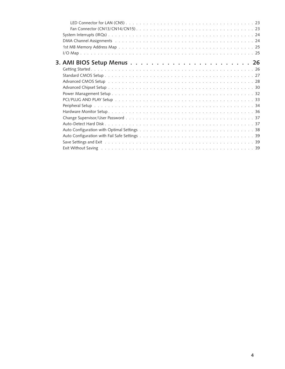 Ami bios setup menus | Intel SBC-370 User Manual | Page 4 / 40
