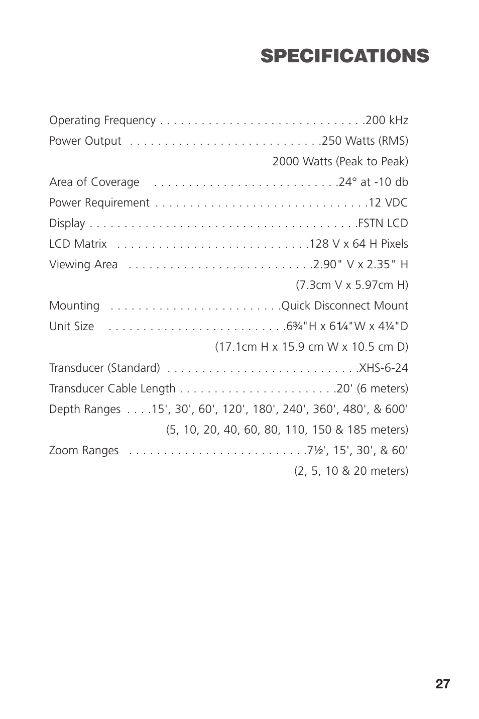 Specifications | Intel 150SX User Manual | Page 29 / 36