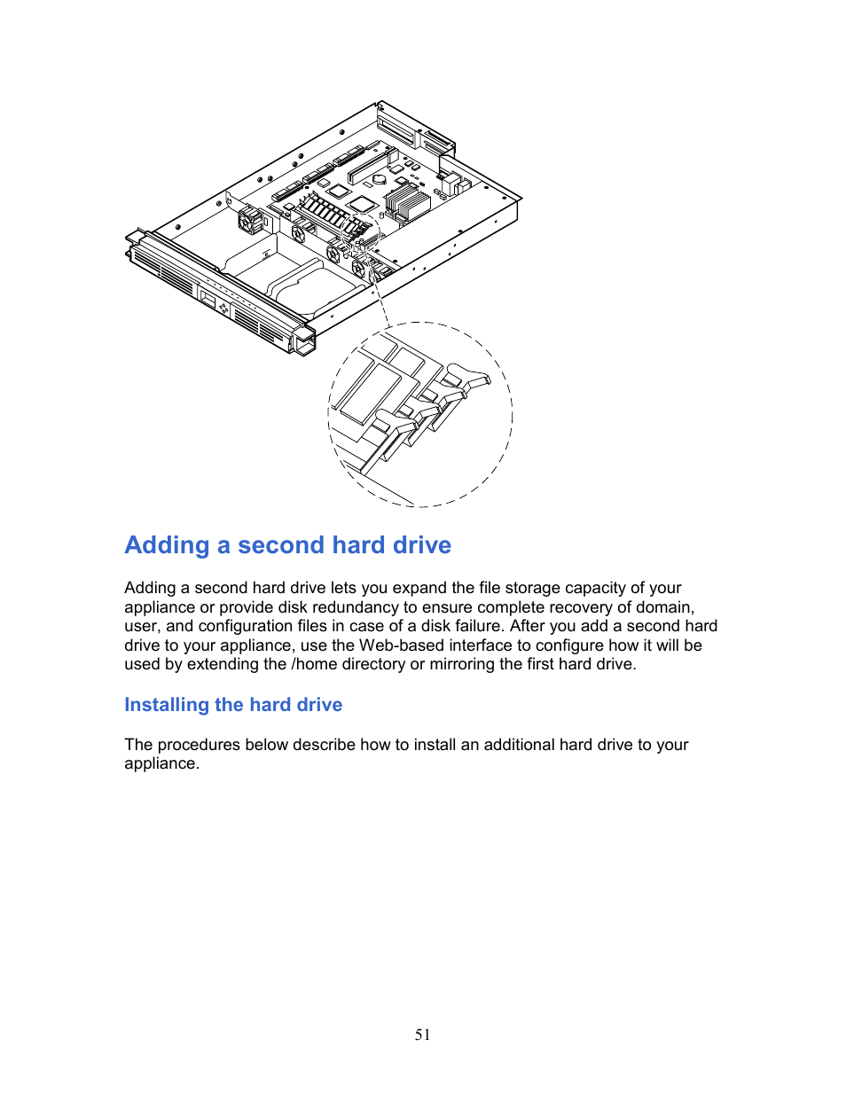 Adding a second hard drive | Intel 1300 User Manual | Page 51 / 77