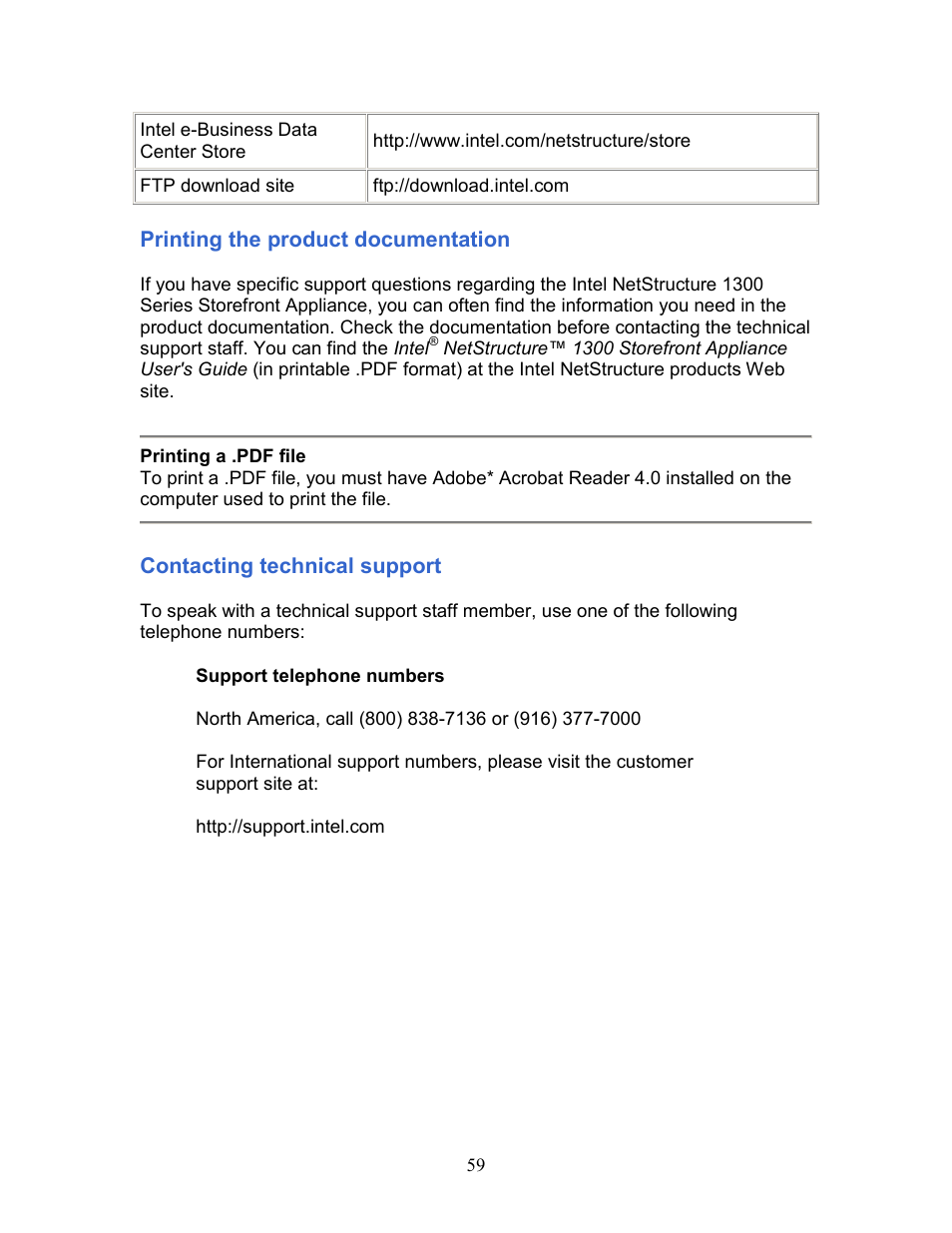 Intel 1300 User Manual | Page 59 / 77