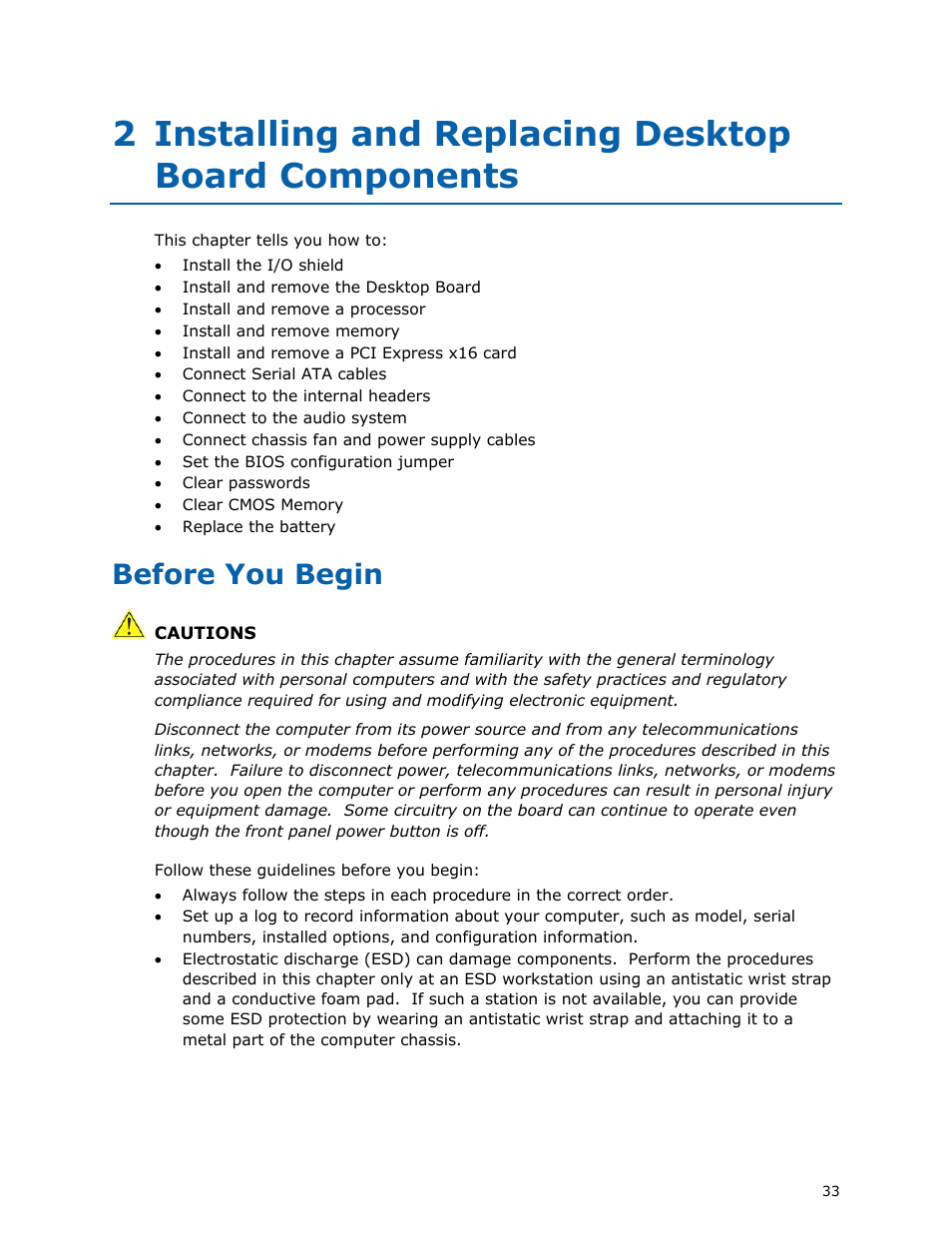 Before you begin | Intel DQ57TM User Manual | Page 33 / 88