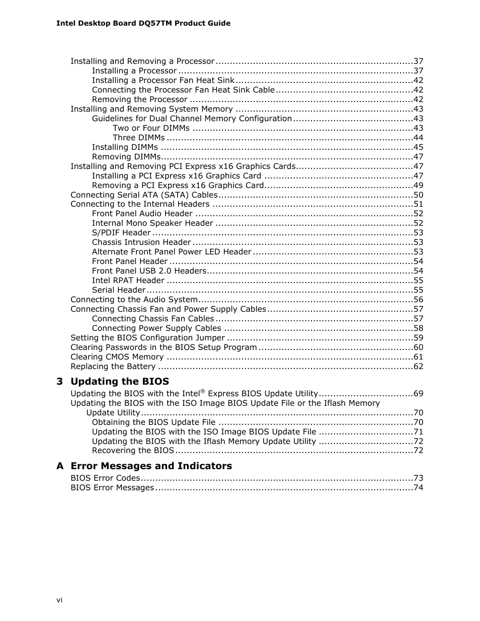 Intel DQ57TM User Manual | Page 6 / 88