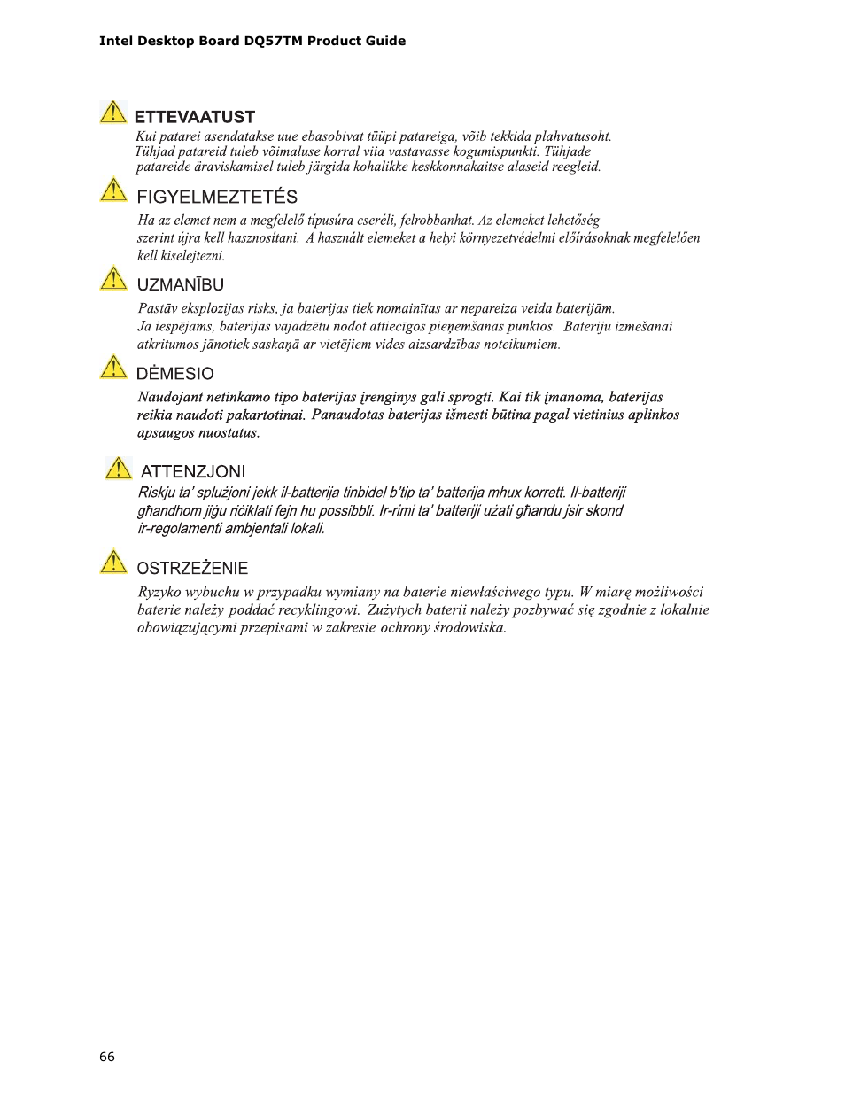 Intel DQ57TM User Manual | Page 66 / 88