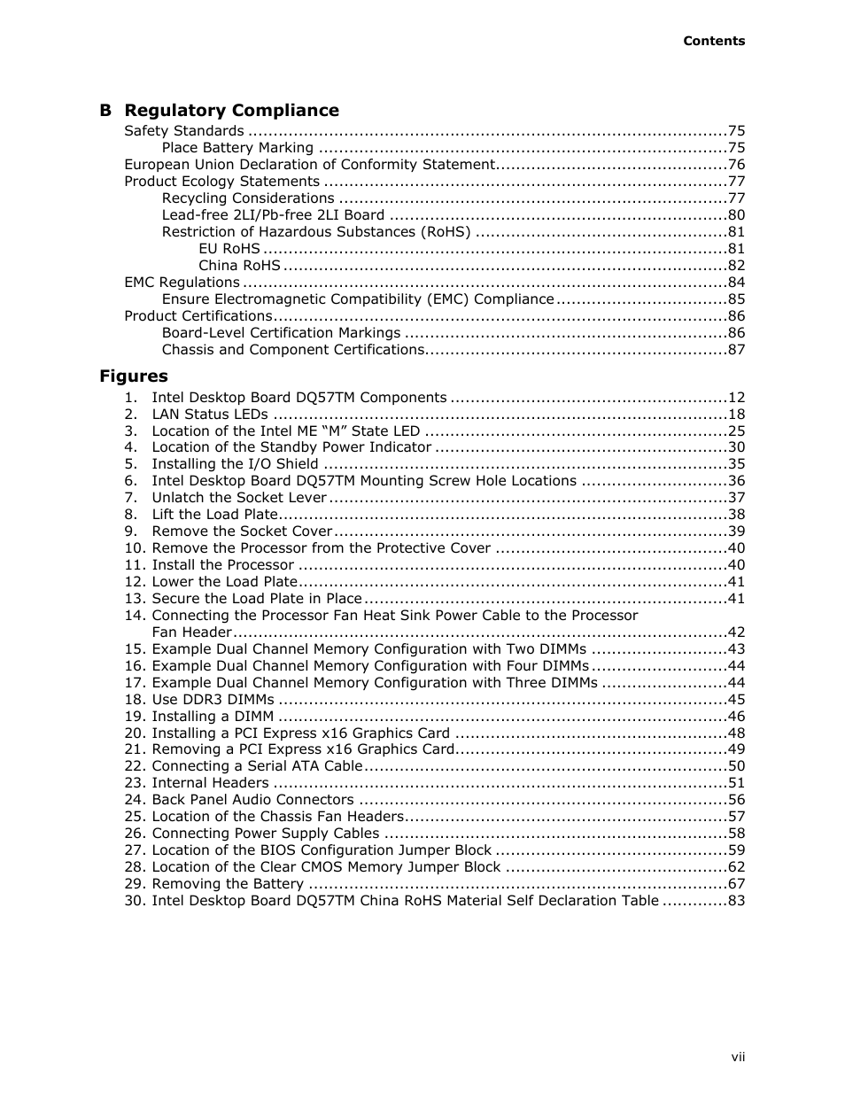 Intel DQ57TM User Manual | Page 7 / 88