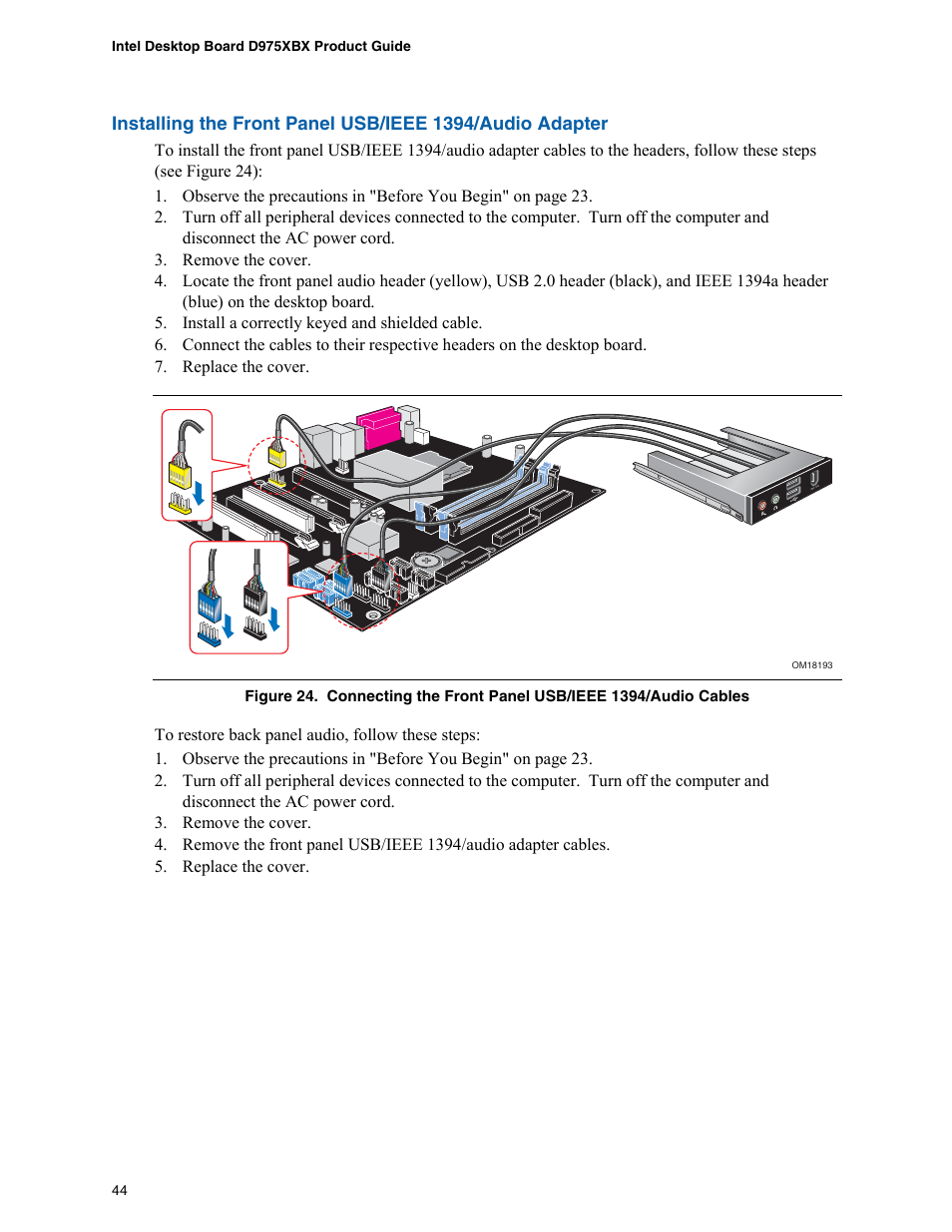 Intel D975XBX User Manual | Page 44 / 78