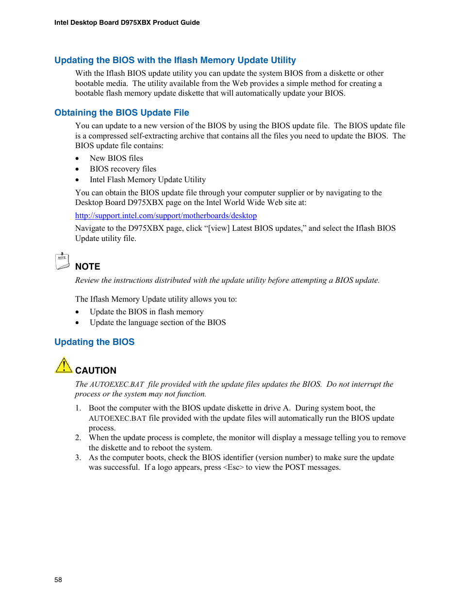 Intel D975XBX User Manual | Page 58 / 78