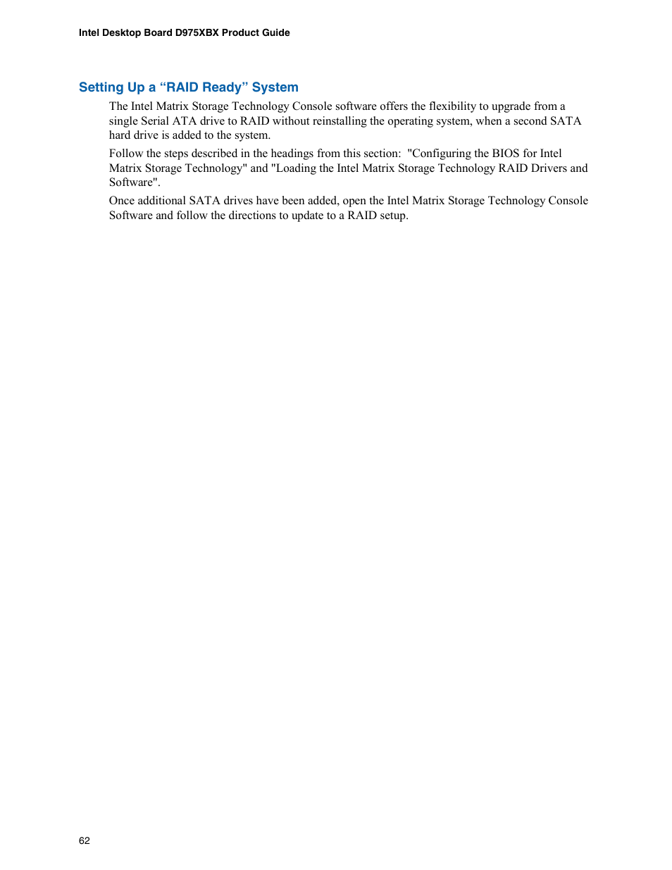 Intel D975XBX User Manual | Page 62 / 78