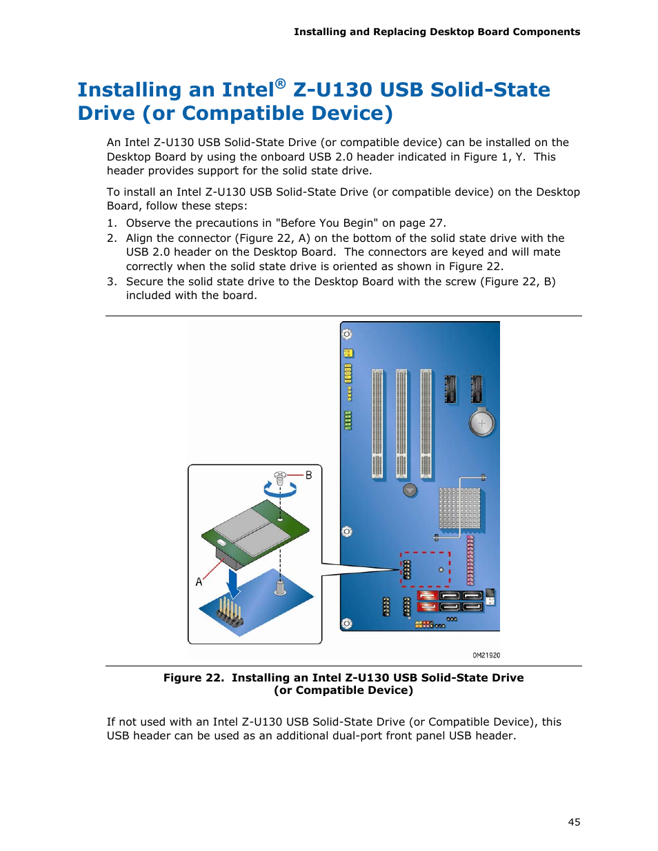 Installing an intel | Intel DH55HC User Manual | Page 45 / 82