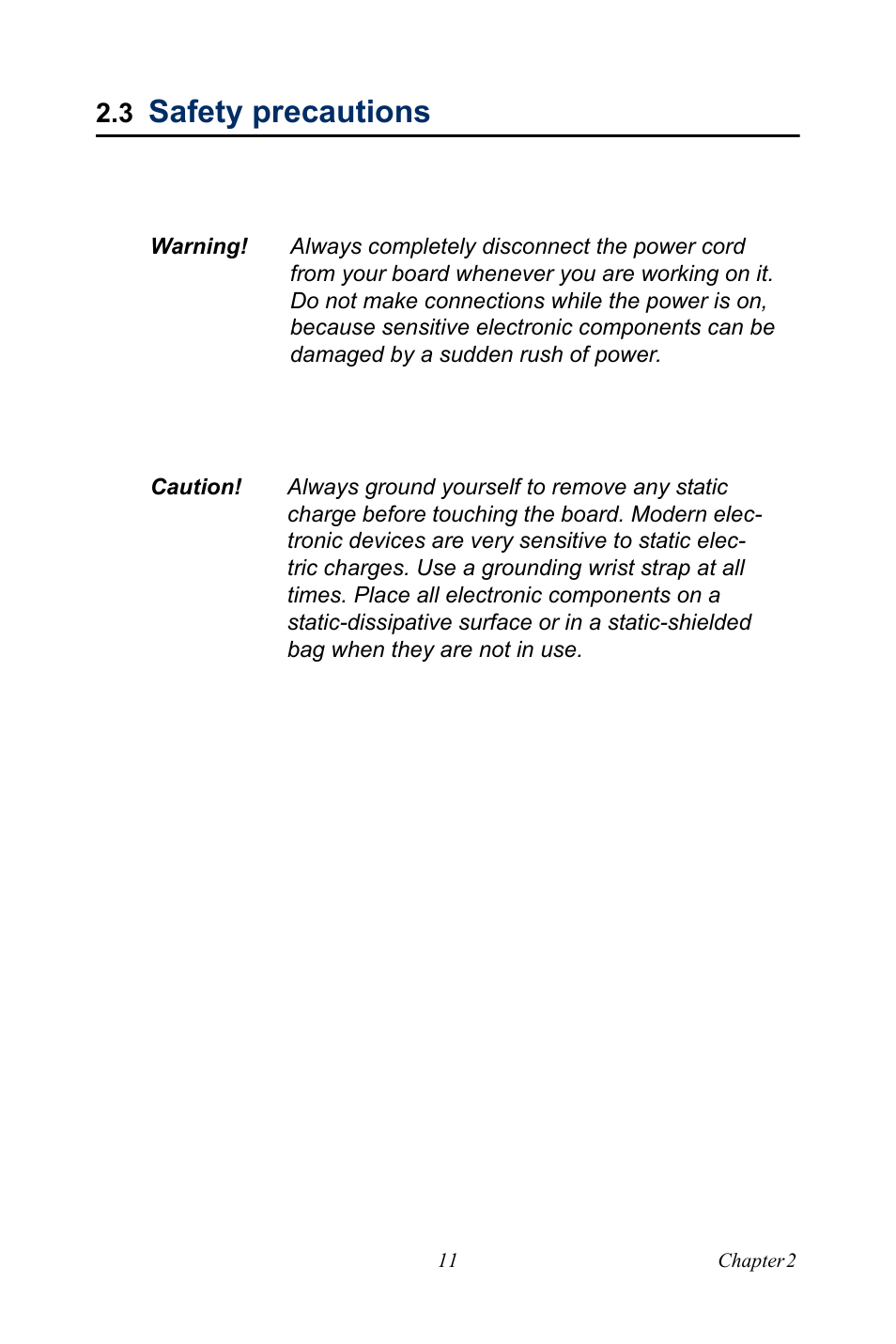 3 safety precautions, Safety precautions | Intel SOM-4486 User Manual | Page 17 / 50