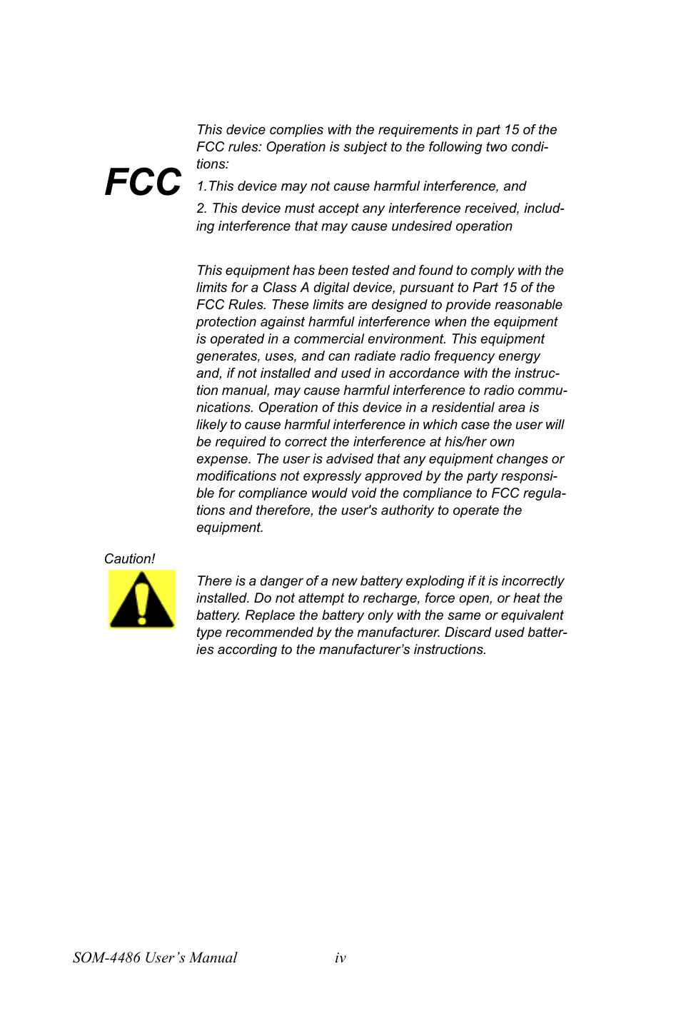 Intel SOM-4486 User Manual | Page 4 / 50