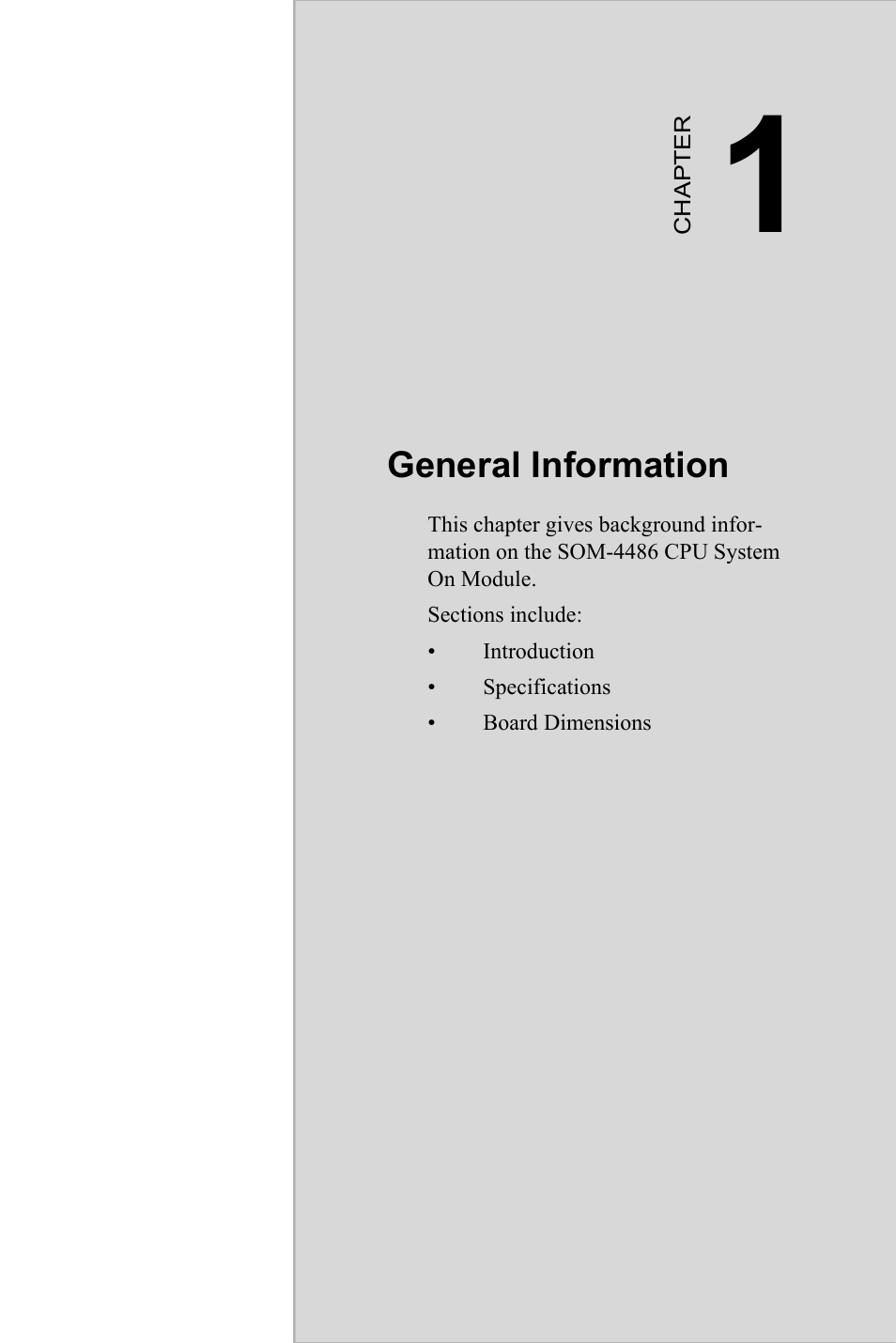General information | Intel SOM-4486 User Manual | Page 7 / 50