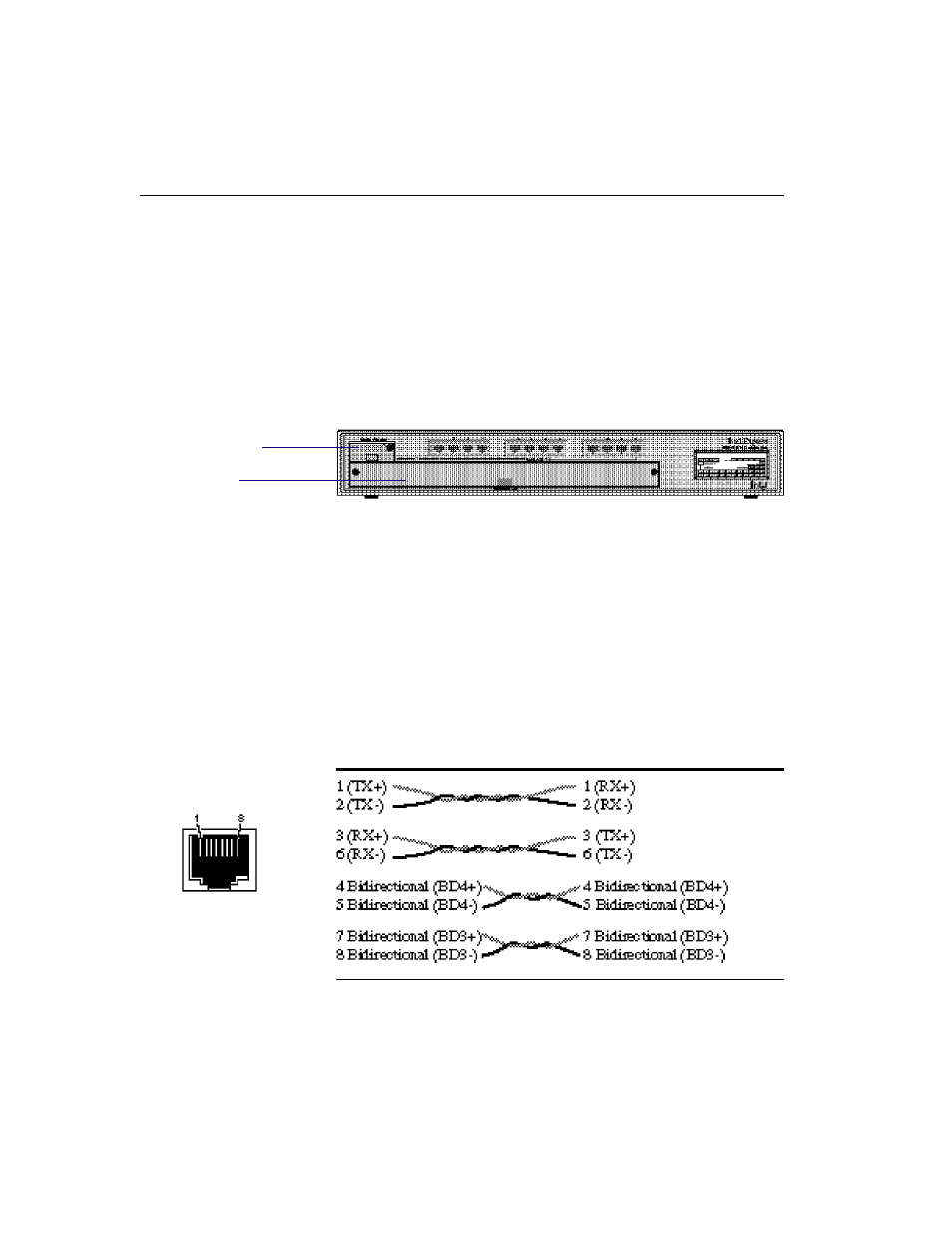 Physical description, Front panel | Intel Express 100BASE-T4 User Manual | Page 7 / 43