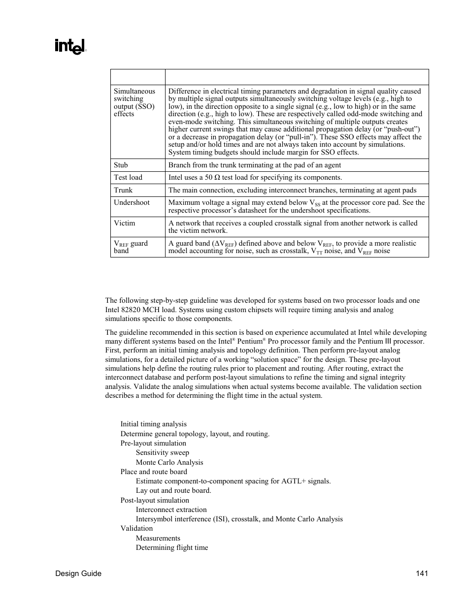 Agtl+ design guidelines, 2 di | Intel CHIPSET 820E User Manual | Page 141 / 239