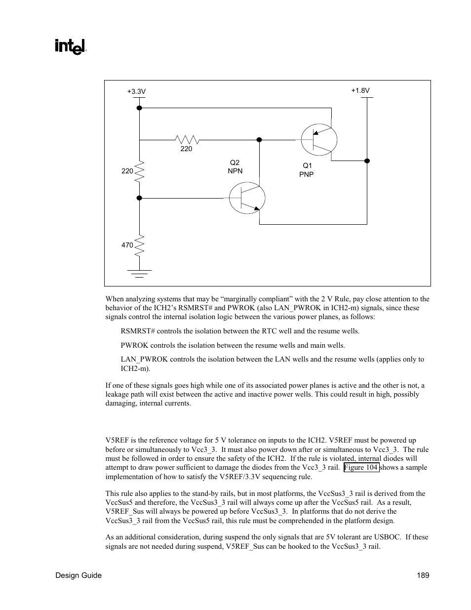 3.3v/v5ref sequencing | Intel CHIPSET 820E User Manual | Page 189 / 239