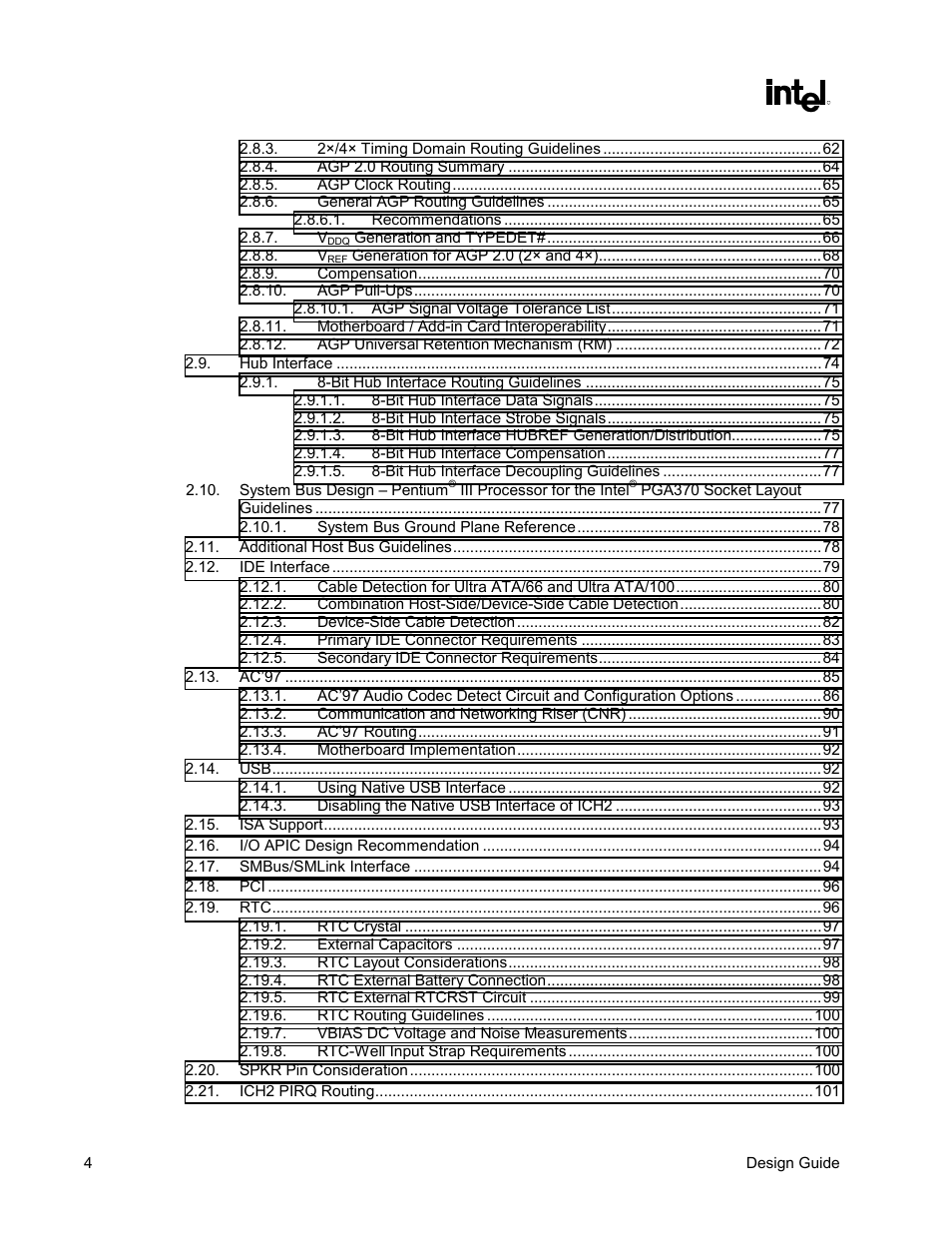 Intel CHIPSET 820E User Manual | Page 4 / 239