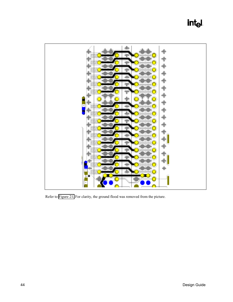 Figure 22. section a (see note), top layer | Intel CHIPSET 820E User Manual | Page 44 / 239