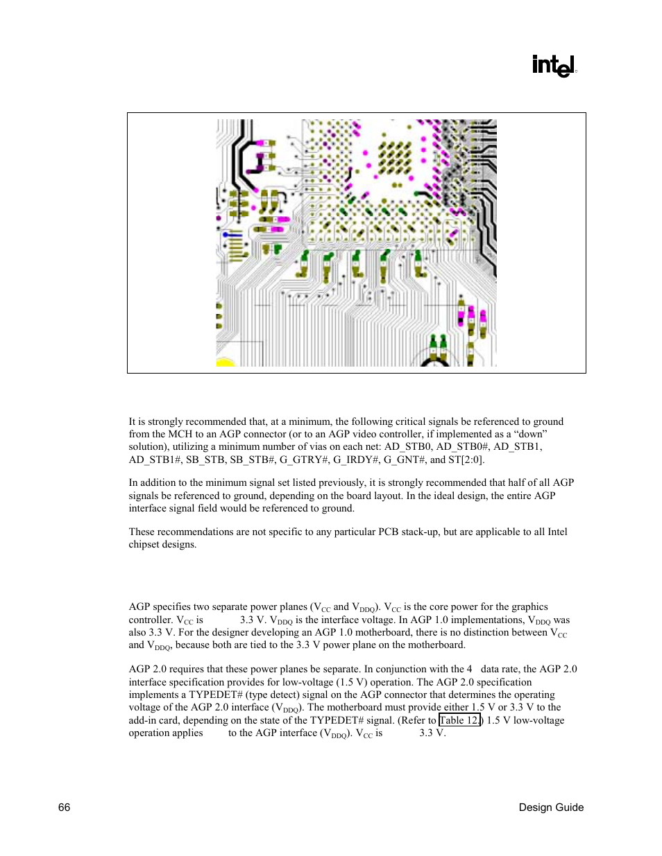 Vddq generation and typedet, Generation and typedet, Figure 37. top signal layer | Intel CHIPSET 820E User Manual | Page 66 / 239