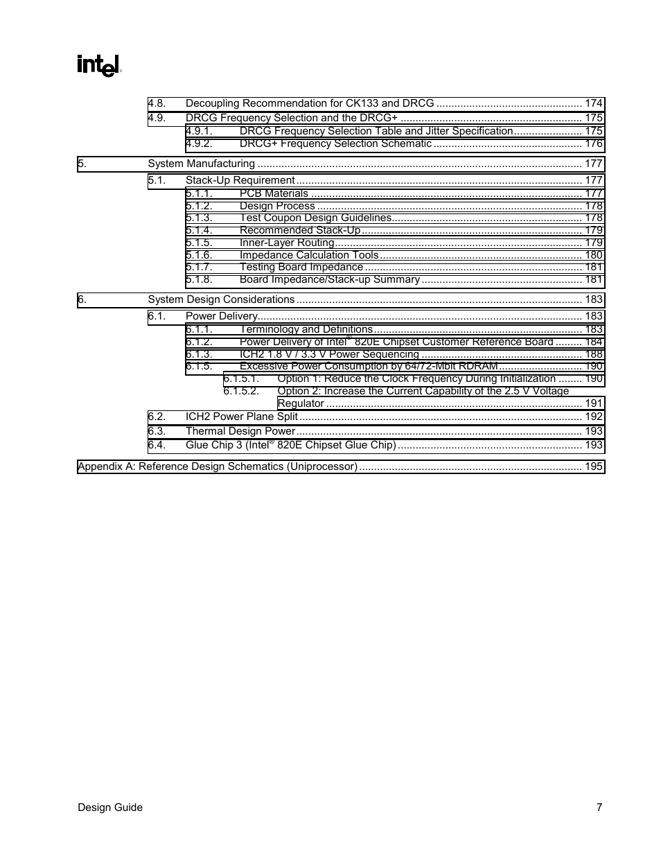 Intel CHIPSET 820E User Manual | Page 7 / 239