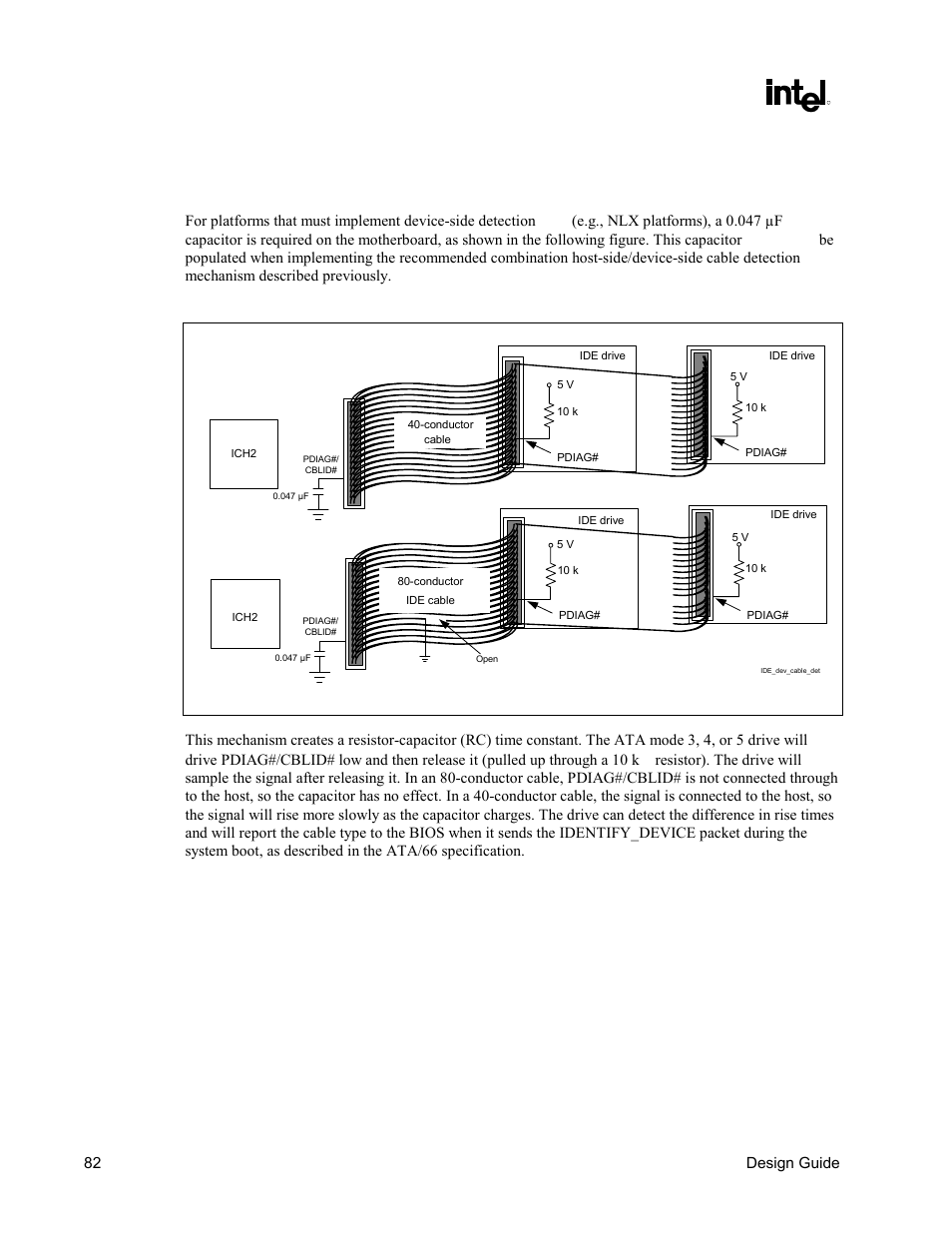 Device-side cable detection, Figure 47. device-side ide cable detection | Intel CHIPSET 820E User Manual | Page 82 / 239