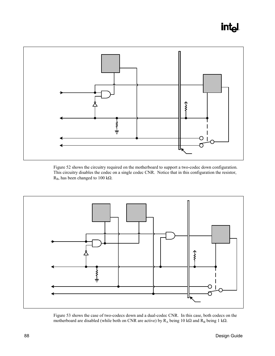One-codec on cnr, Cnr board motherboard, Cnr connector | Intel CHIPSET 820E User Manual | Page 88 / 239