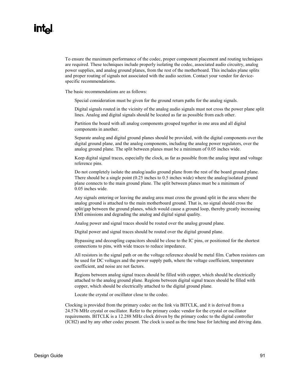Ac’97 routing | Intel CHIPSET 820E User Manual | Page 91 / 239