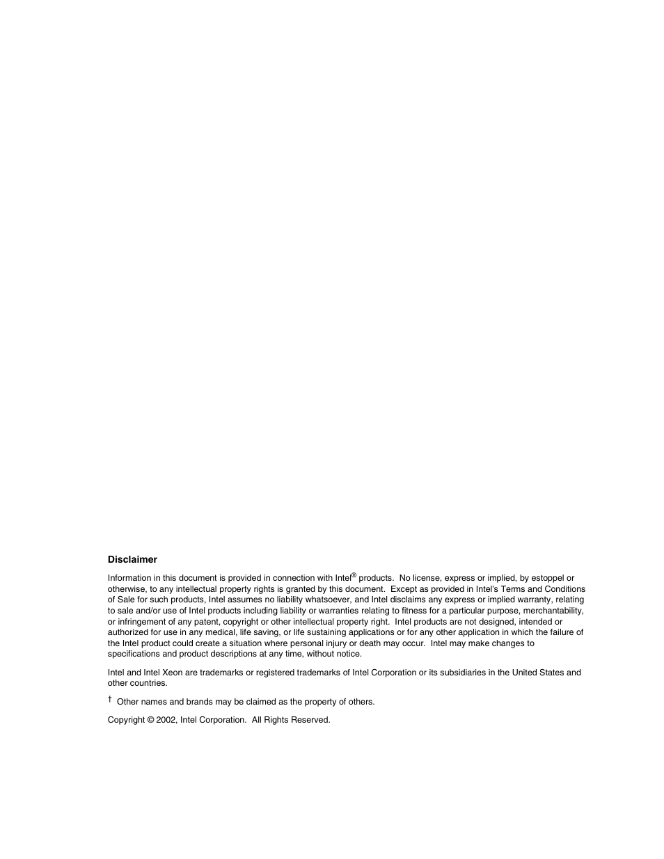 Disclaimer | Intel SHG2 User Manual | Page 2 / 100