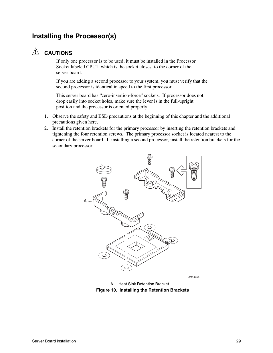 Installing the processor(s) | Intel SHG2 User Manual | Page 29 / 100