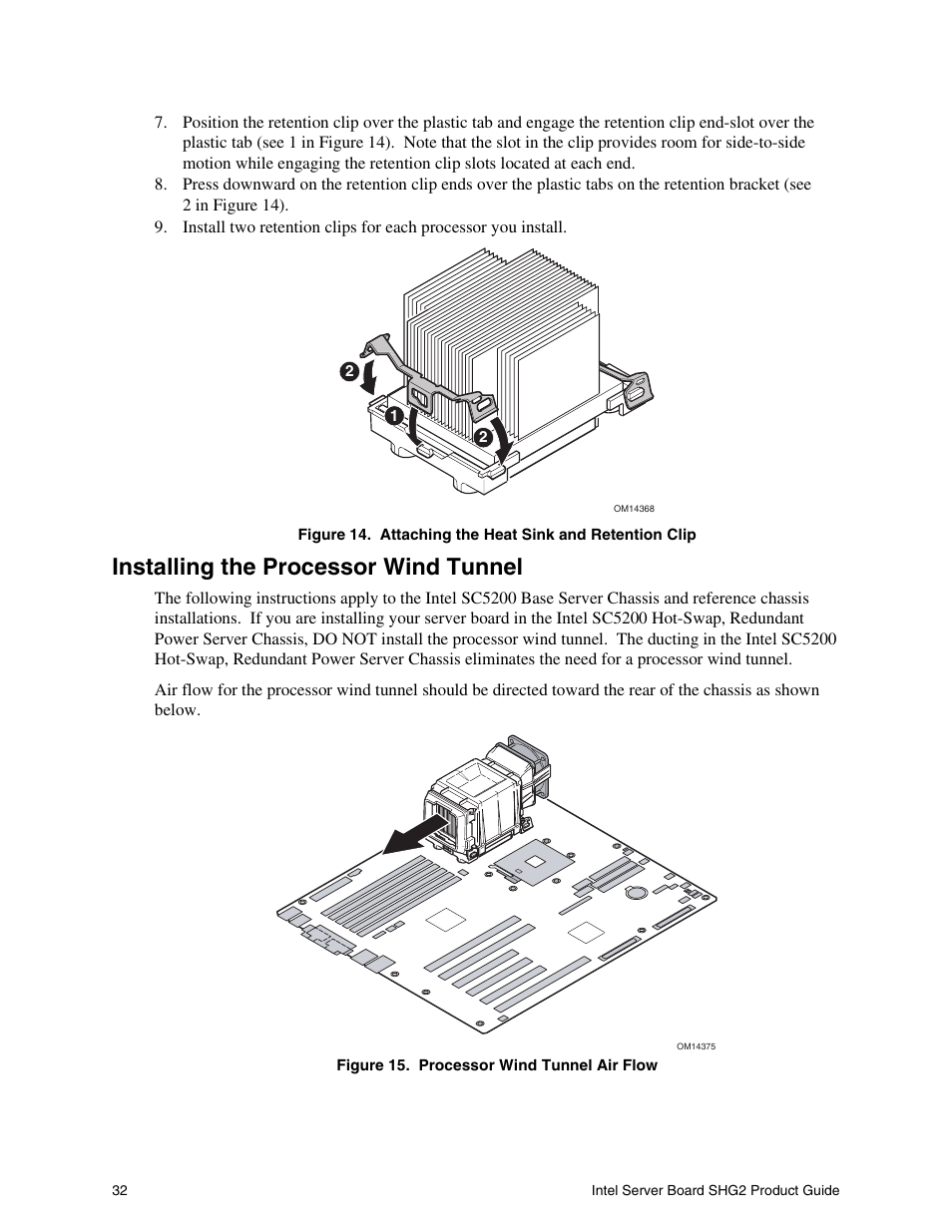 Installing the processor wind tunnel | Intel SHG2 User Manual | Page 32 / 100