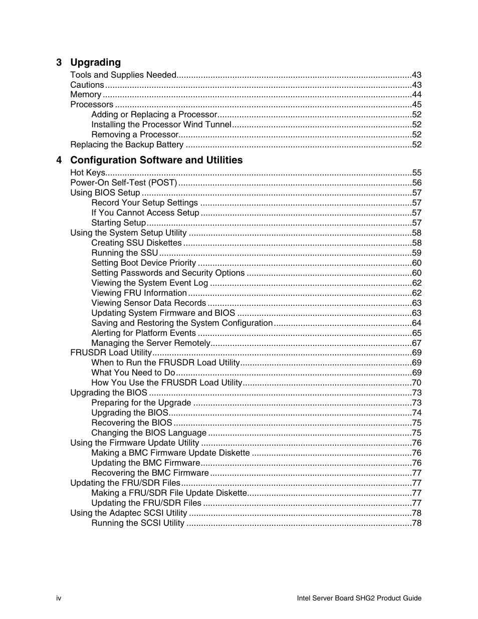 Intel SHG2 User Manual | Page 4 / 100