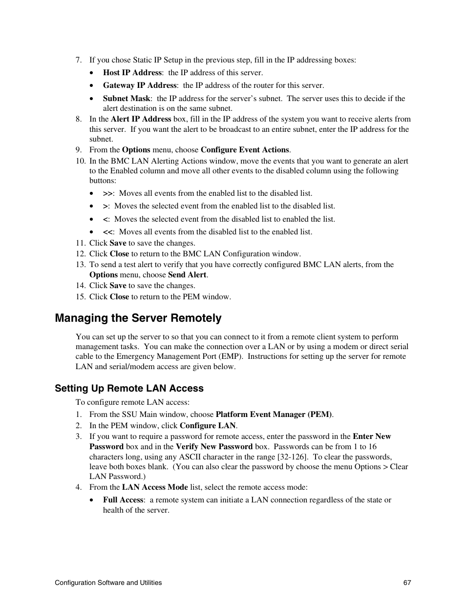 Managing the server remotely | Intel SHG2 User Manual | Page 67 / 100