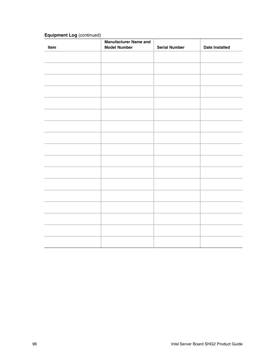 Intel SHG2 User Manual | Page 96 / 100