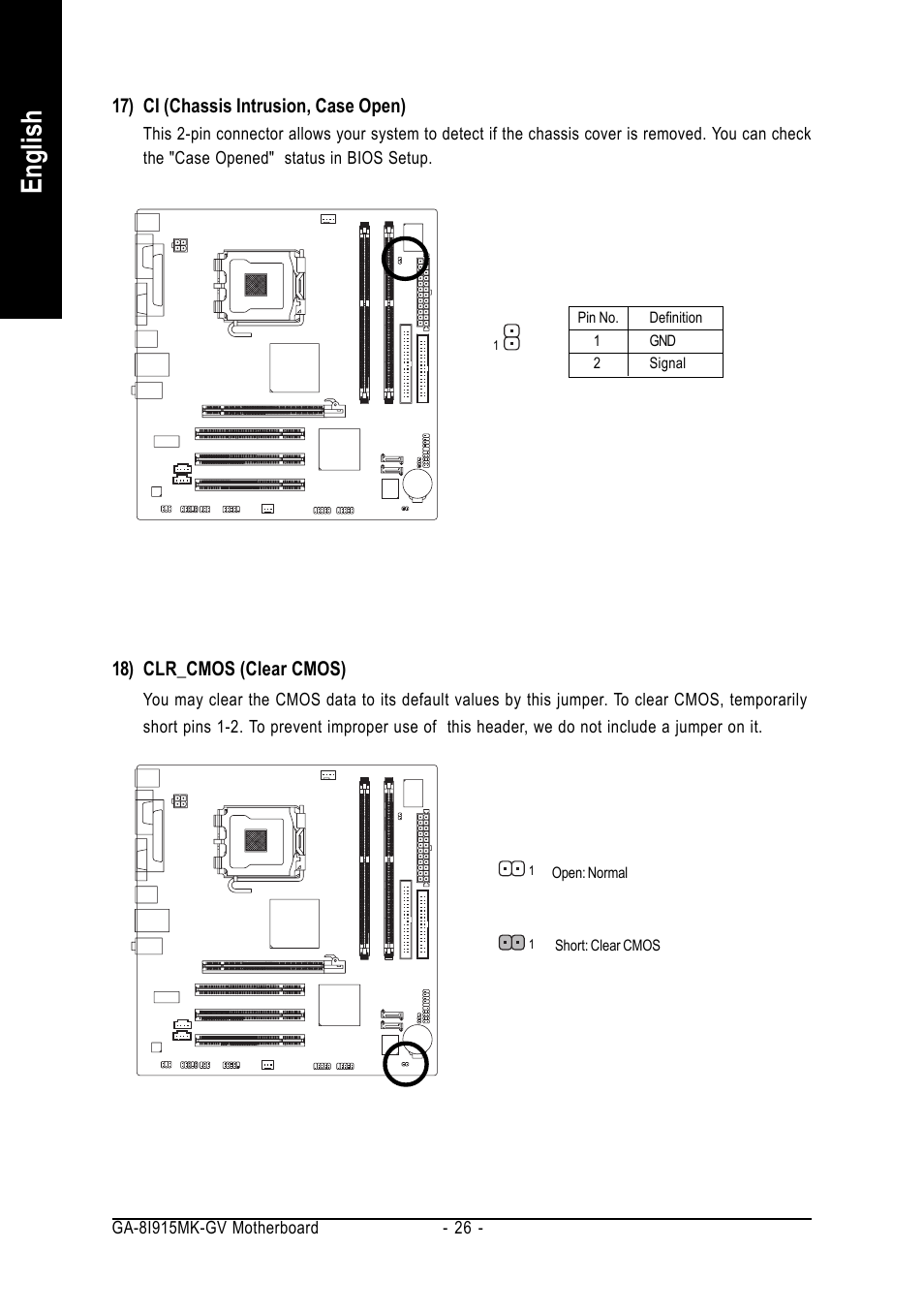 English | Intel GA-8I915MK-GV User Manual | Page 26 / 80