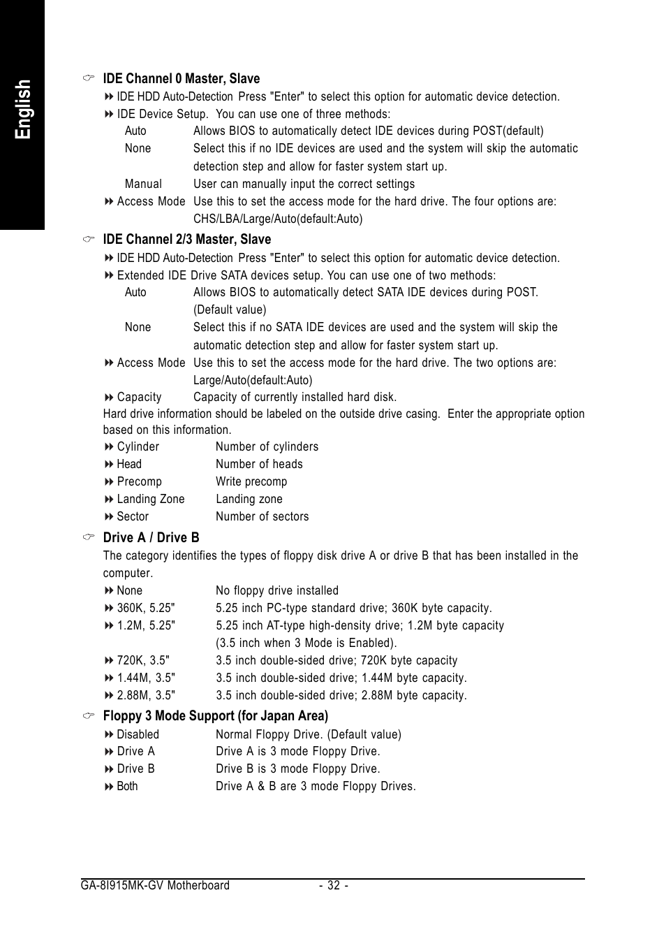 English | Intel GA-8I915MK-GV User Manual | Page 32 / 80