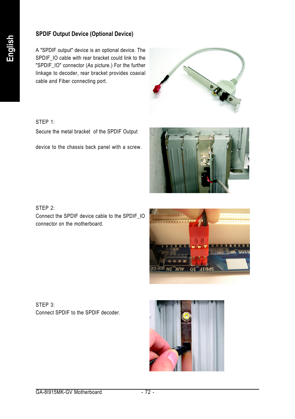 English | Intel GA-8I915MK-GV User Manual | Page 72 / 80