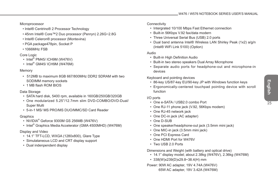 Intel W476 User Manual | Page 32 / 36