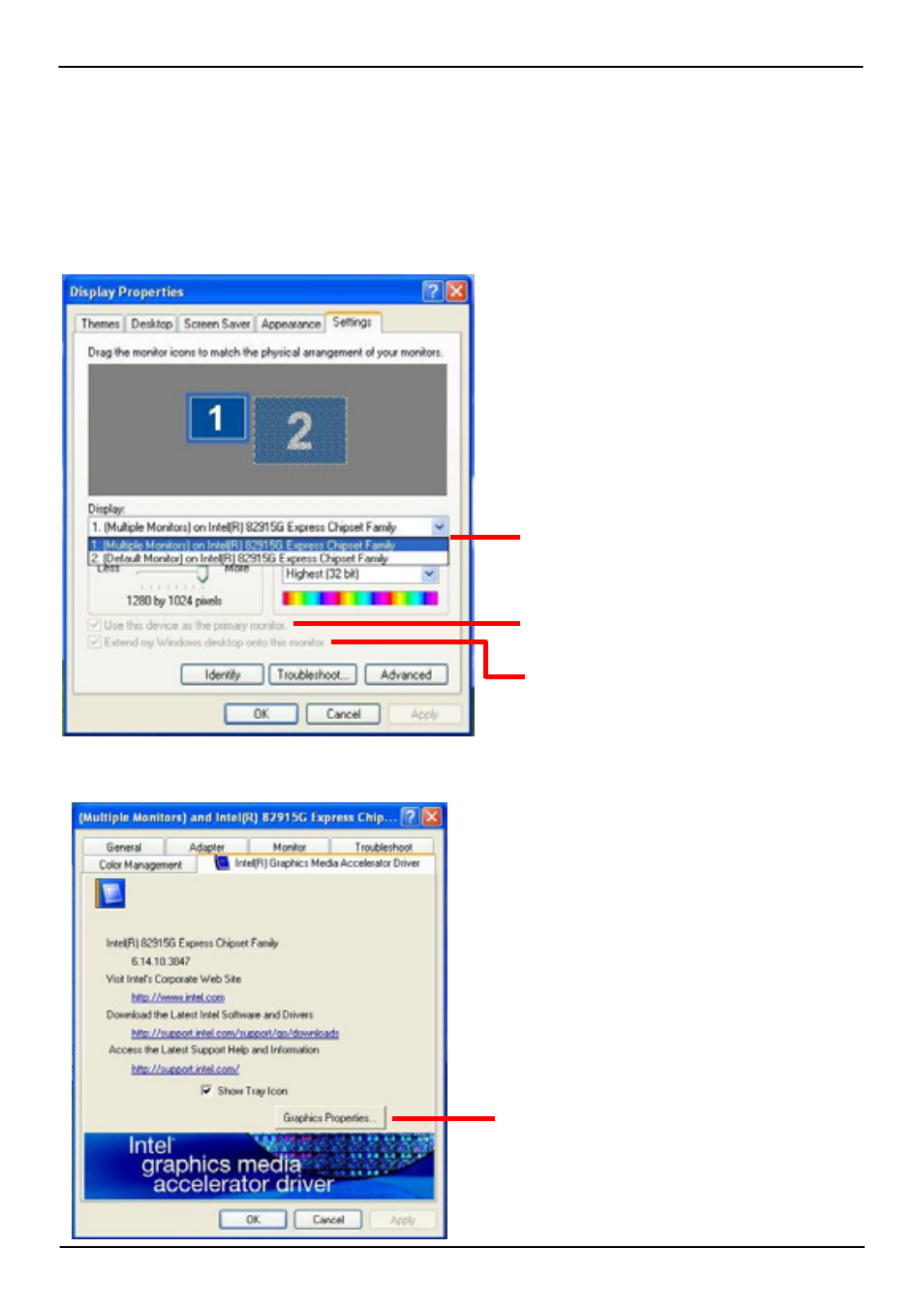 4 <display properties setting | Intel FS-979 User Manual | Page 41 / 52