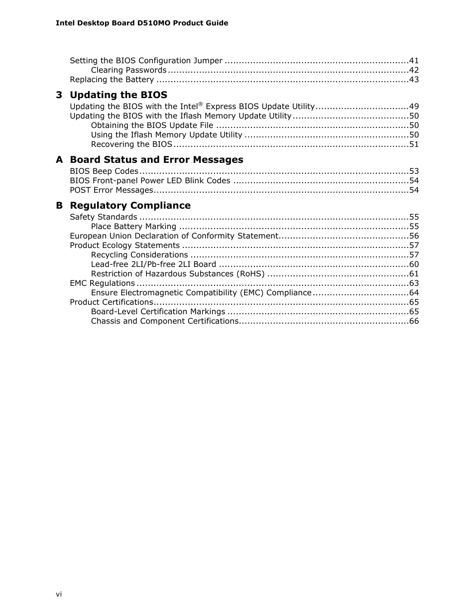 Intel D510MO User Manual | Page 6 / 66