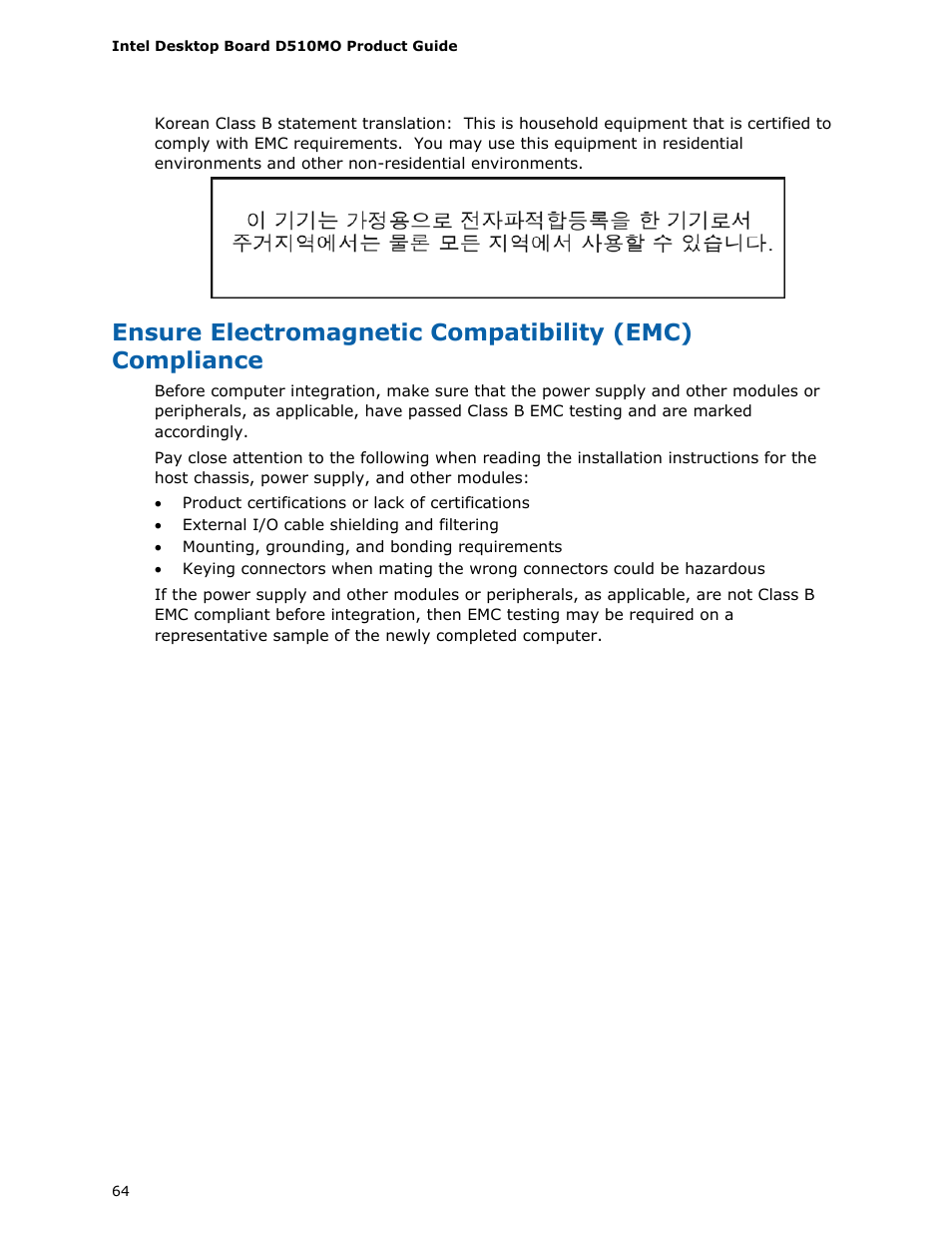 Intel D510MO User Manual | Page 64 / 66