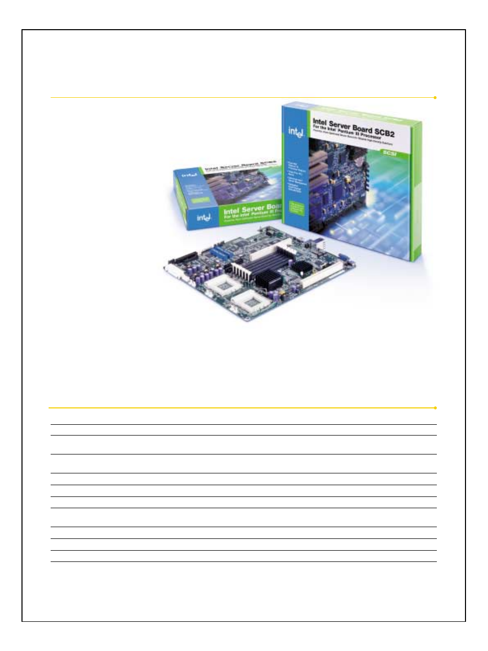 Performance and high availability for e-business, Powerful, rack-optimized server board, Designed for reliable high-density solutions | Features benefits | Intel SCB2 User Manual | Page 2 / 6