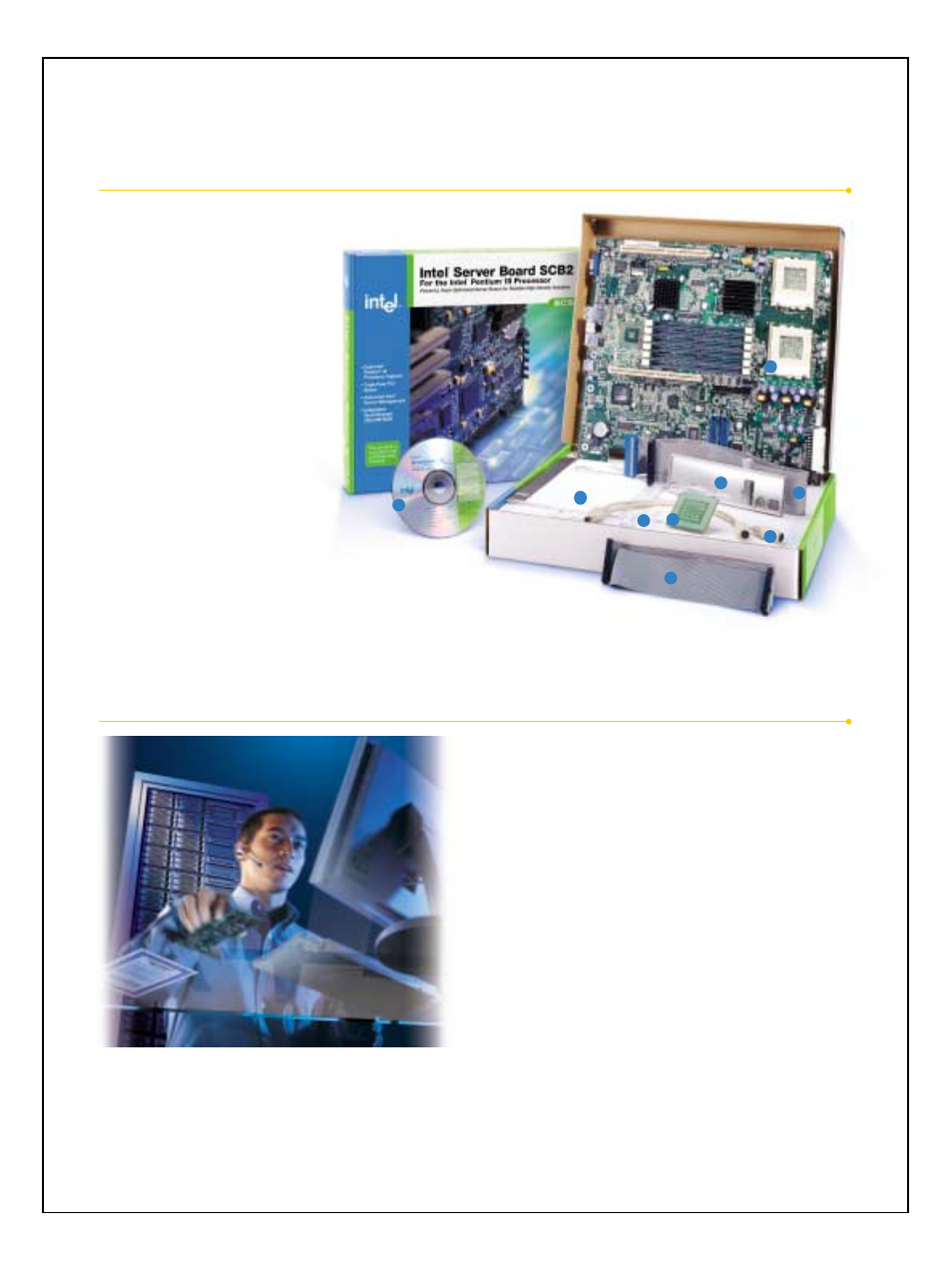 The boxed intel, Server board scb2, Included for easy integration | Intel SCB2 User Manual | Page 4 / 6