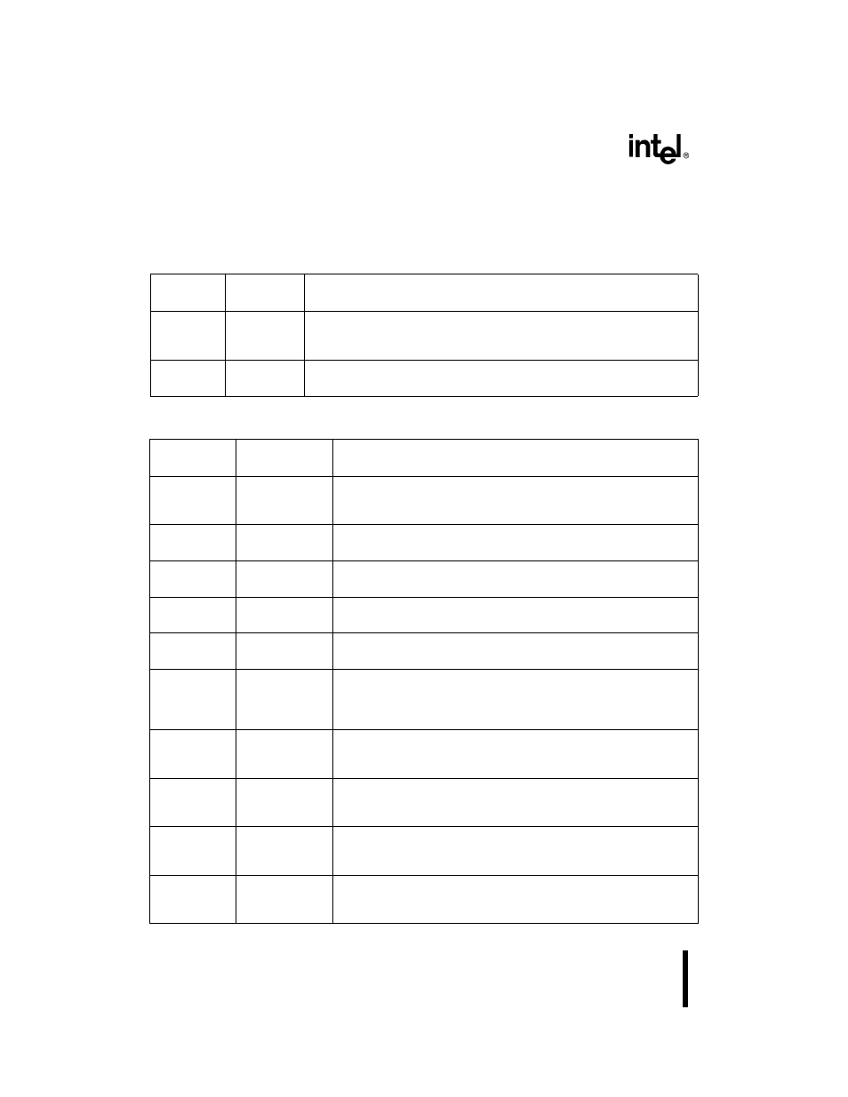 3 clock and power management registers and sig, Table 81. clock and power management registers, Table 82. clock and power management signals | Intel 386 User Manual | Page 187 / 691
