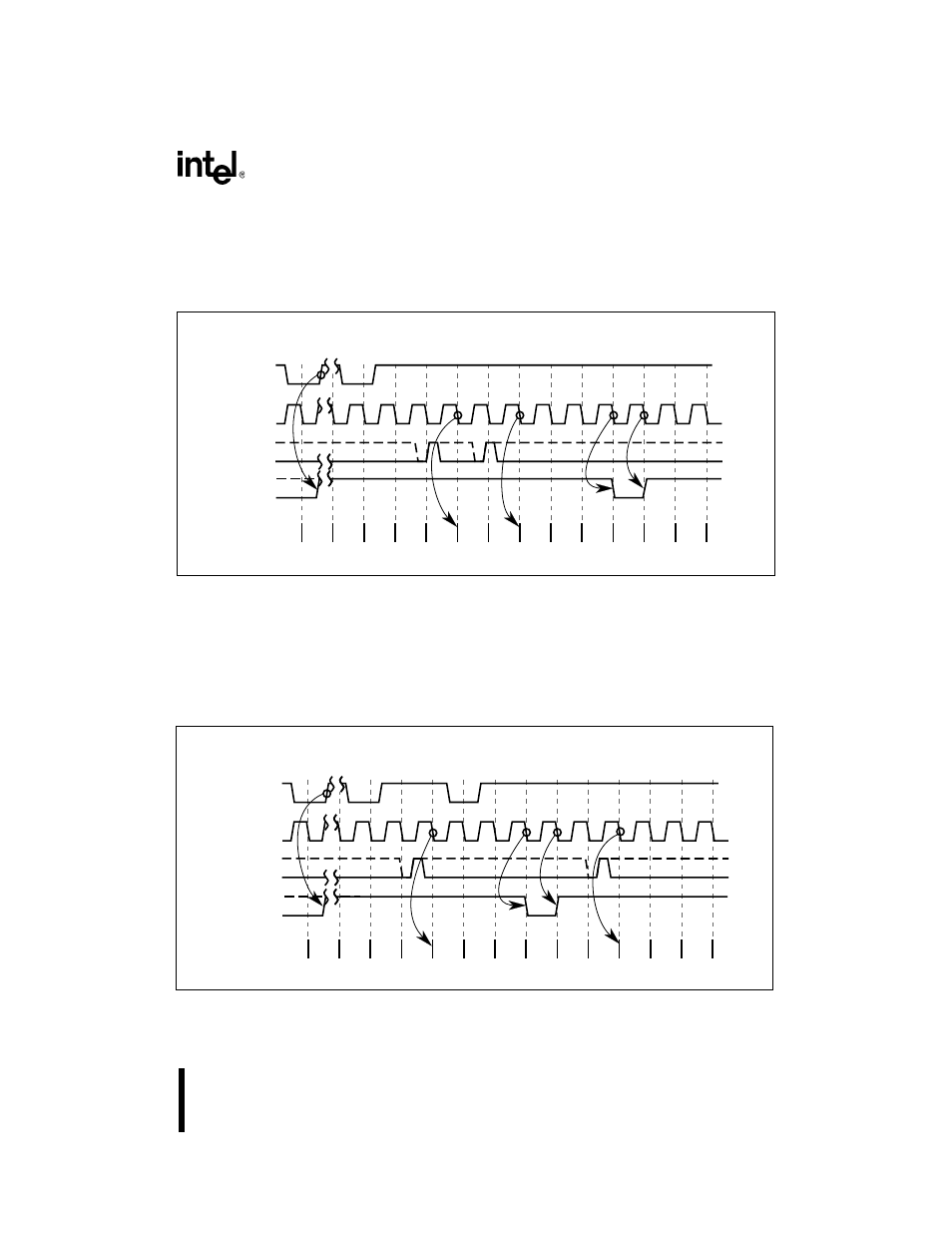 Figure 1020. mode 5 – retriggering the strobe, Figure 1021. mode 5 – writing a new count value | Intel 386 User Manual | Page 262 / 691