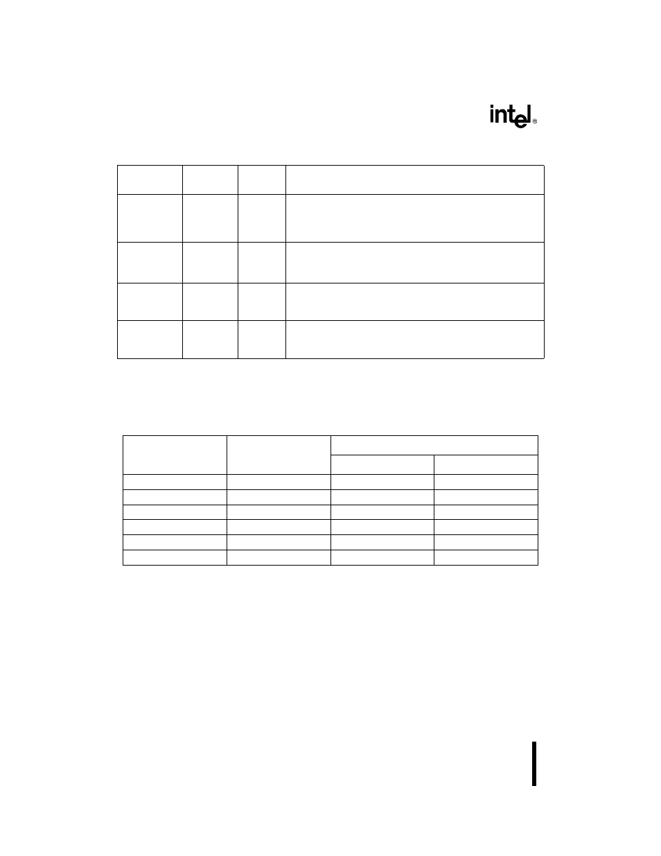 Table 116. access to multiplexed registers | Intel 386 User Manual | Page 303 / 691