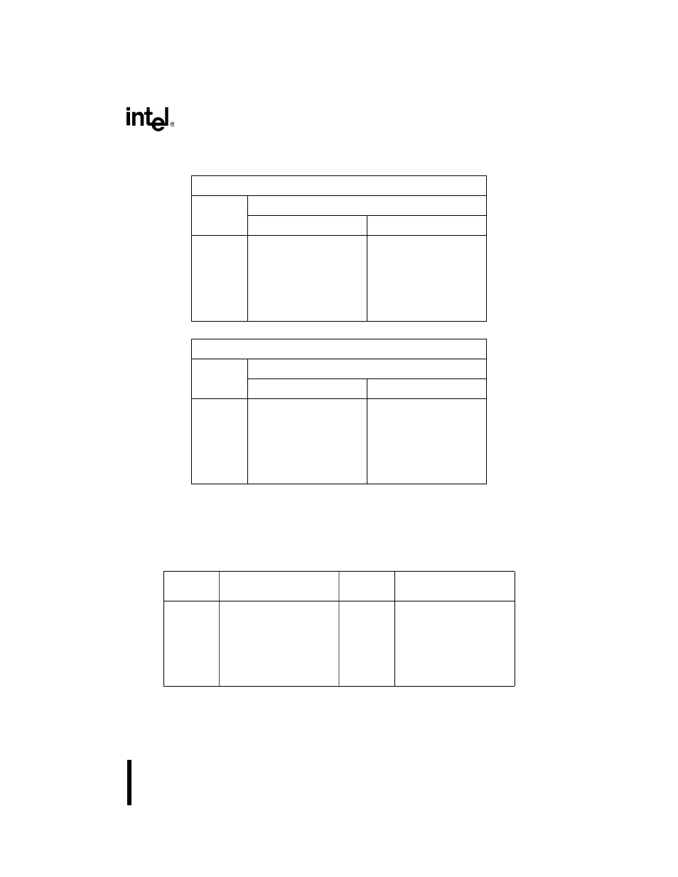 E.2.2.3 encoding of the segment register (sreg) fi, Table e5. encoding of reg field when w field is p, Table e6. encoding of the segment register (sreg) | Intel 386 User Manual | Page 662 / 691