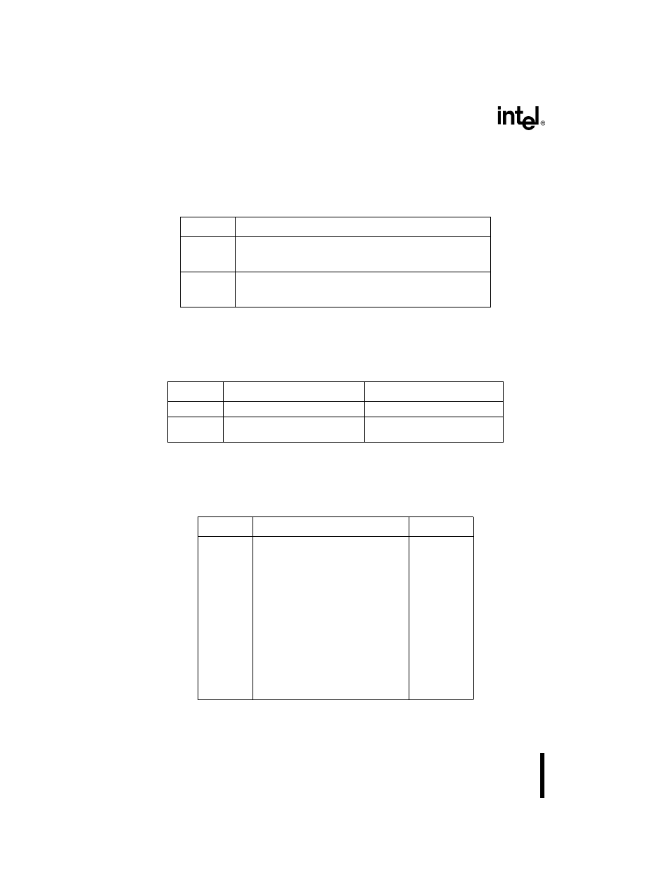 E.2.2.5 encoding of operation direction (d) field, E.2.2.6 encoding of sign-extend (s) field, E.2.2.7 encoding of conditional test (tttn) field | Table e10. encoding of operation direction (d) fi, Table e11. encoding of sign-extend (s) field, Table e12. encoding of conditional test (tttn) fi | Intel 386 User Manual | Page 667 / 691