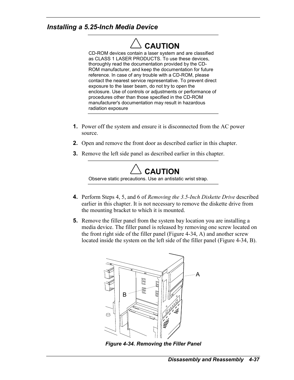 Caution | Intel Express 5800/120Ld User Manual | Page 109 / 194