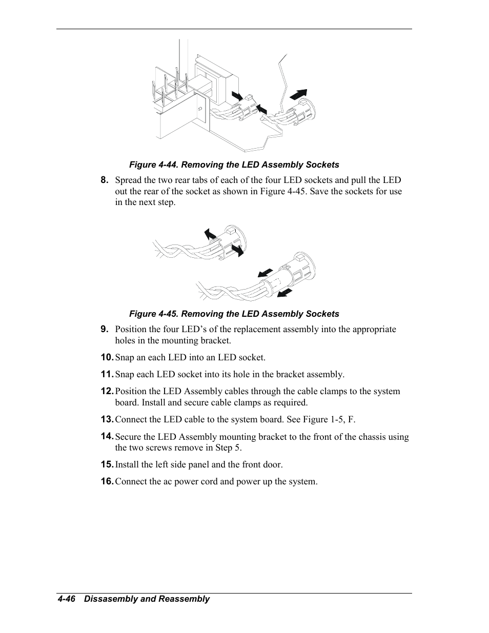 Replacing the led assembly | Intel Express 5800/120Ld User Manual | Page 118 / 194