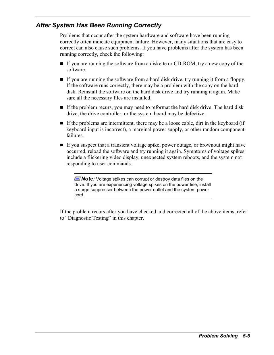 After system has been running correctly | Intel Express 5800/120Ld User Manual | Page 127 / 194